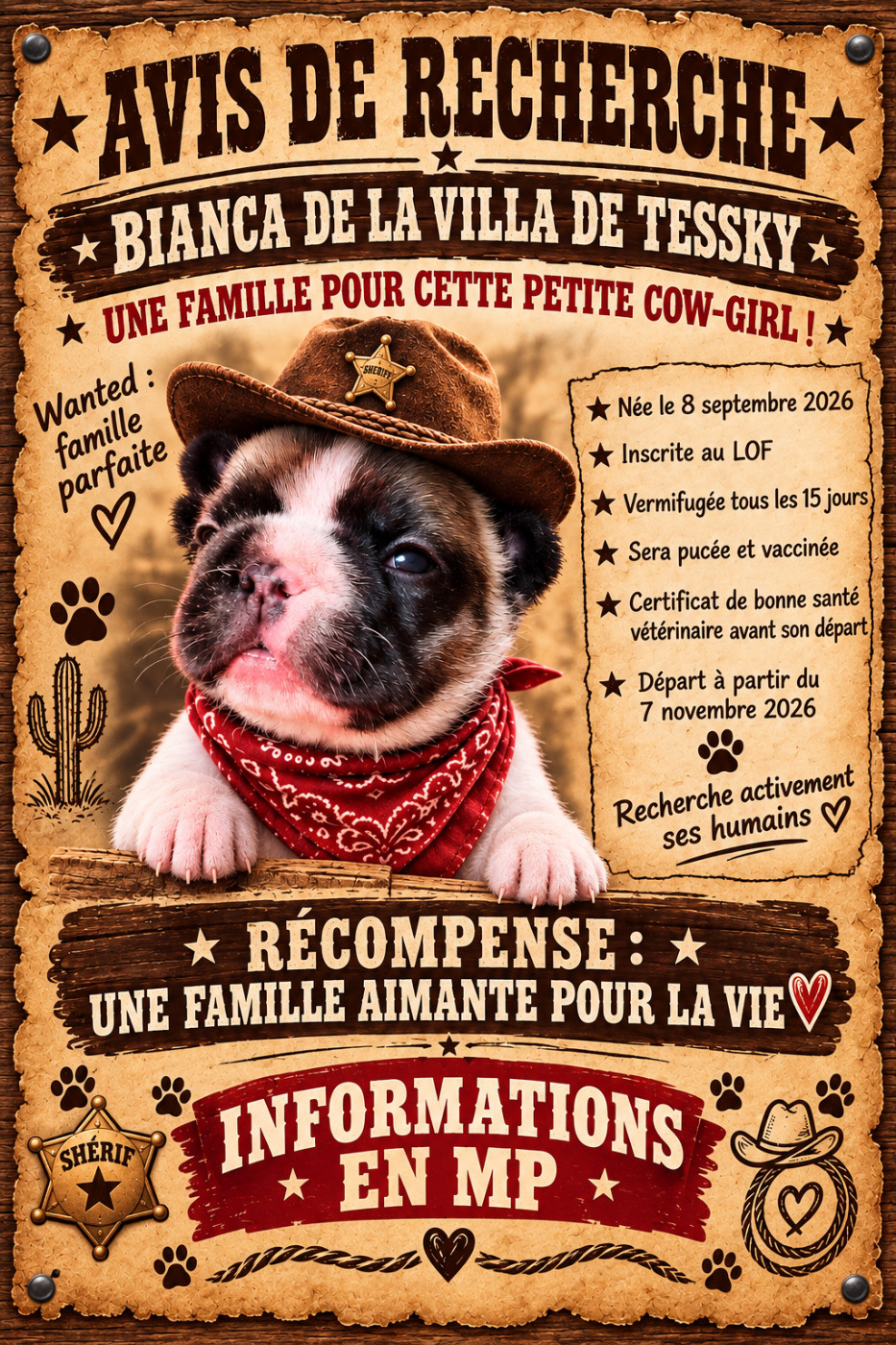 De La Villa De Tessky - Chiots disponibles - Bouledogue français